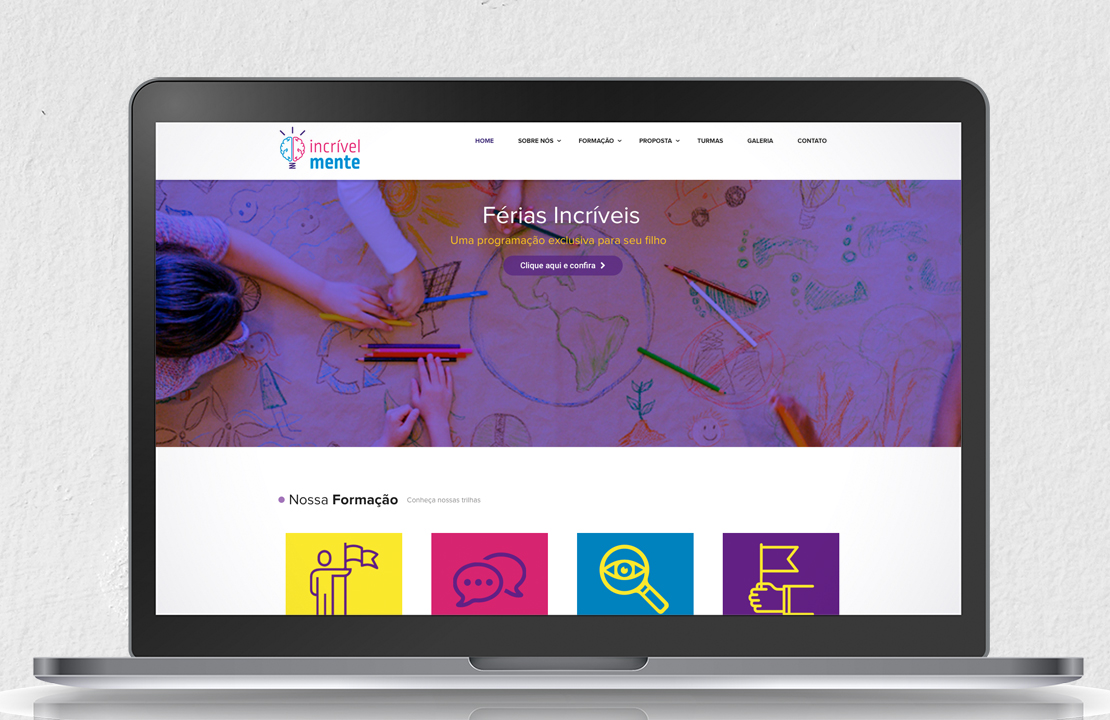 Site Incrível Mente - Home