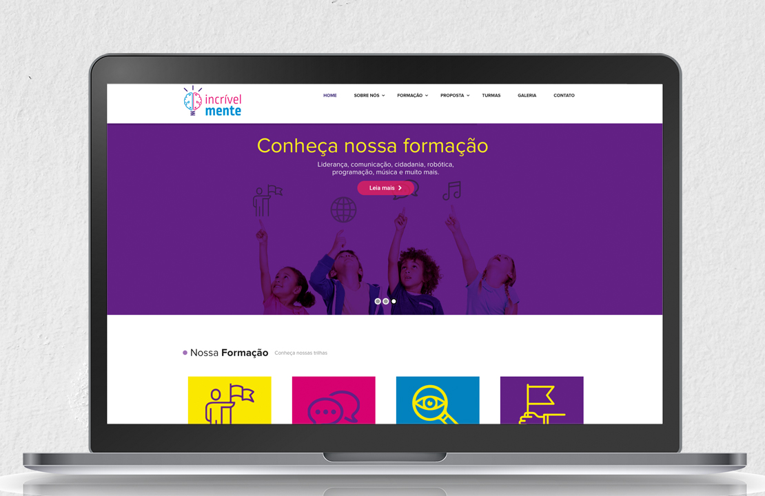 Site Incrível Mente - Home