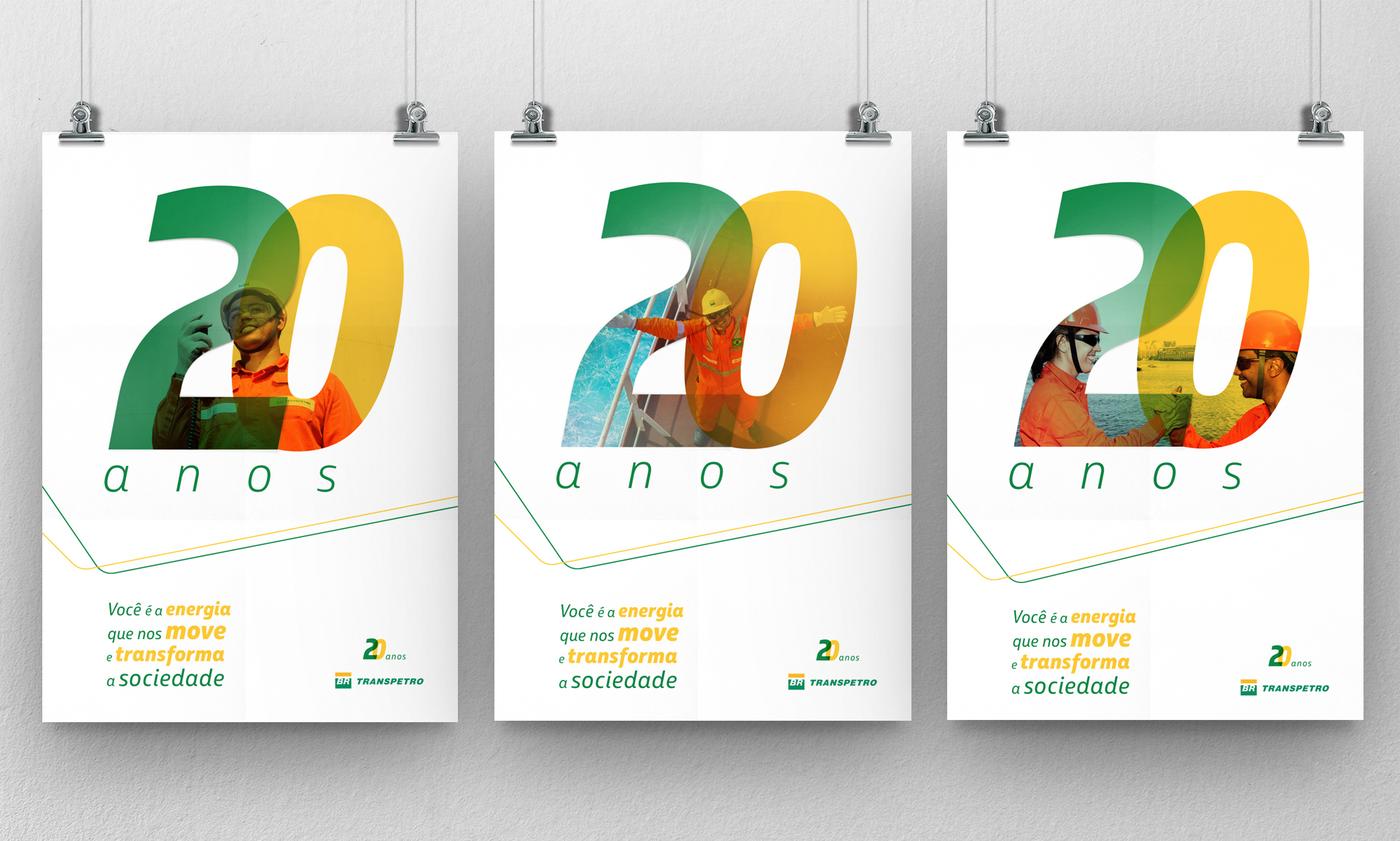 Identidade visual criada para o aniversário de 20 anos da Transpetro